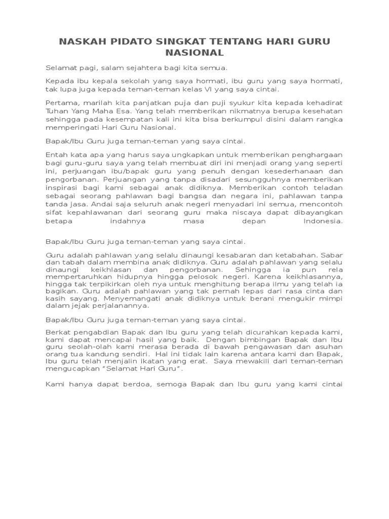 Pidato Singkat Tentang Ibu Dan Ayah - Lektur