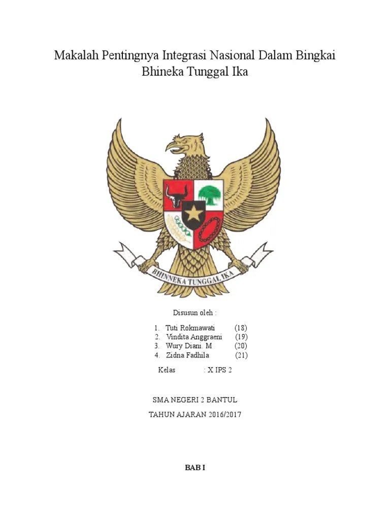 Makalah Integrasi Nasional Dalam Bingkai Bineka Tunggal Ika - Info Wisata  Hits