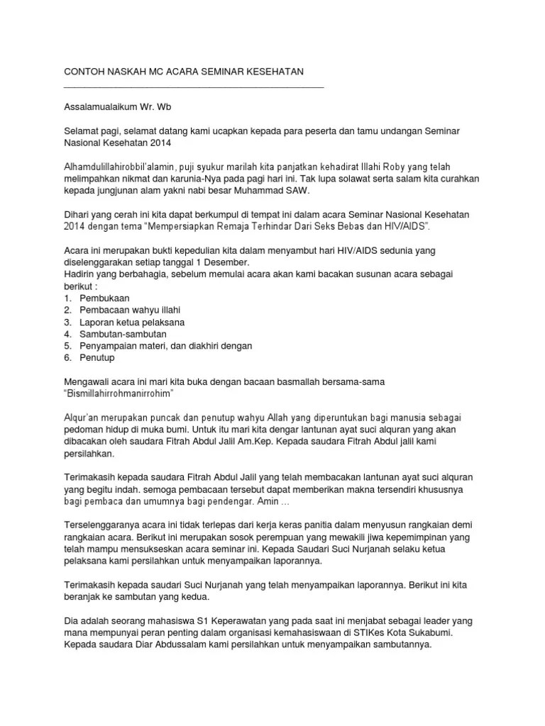 Kumpulan Contoh Mc Semi Formal - Kumpulan Contoh Teks MC
