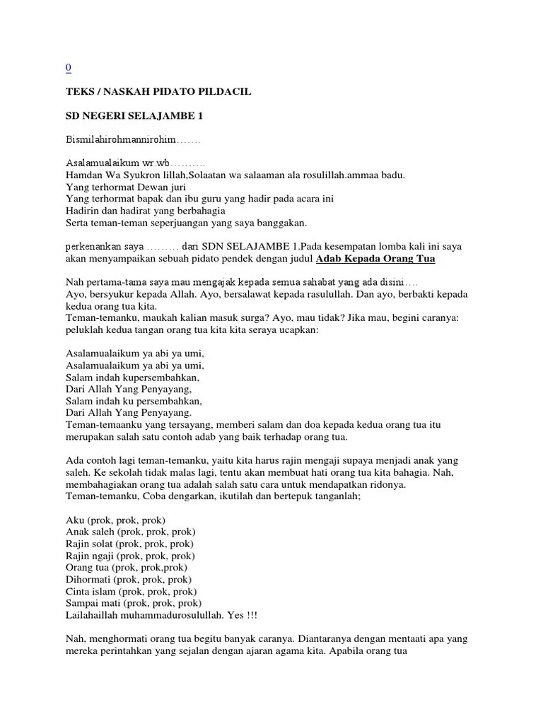Contoh Pidato Menghormati Orang Tua // Kumpulan Contoh Terbaru