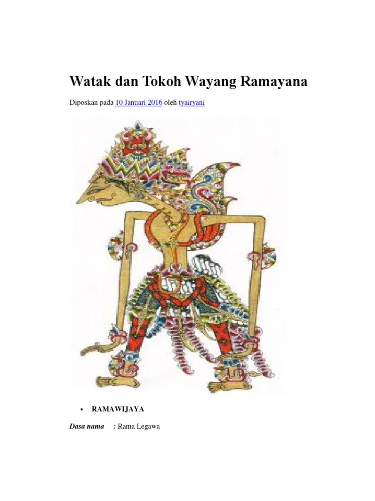 Watak Tokoh Wayang – LyBrain