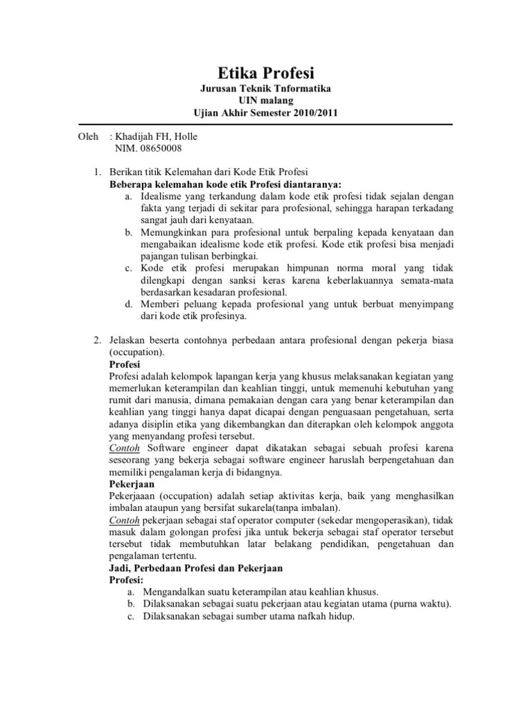 Contoh Soal Materi Etika Bisnis | Materi Soal