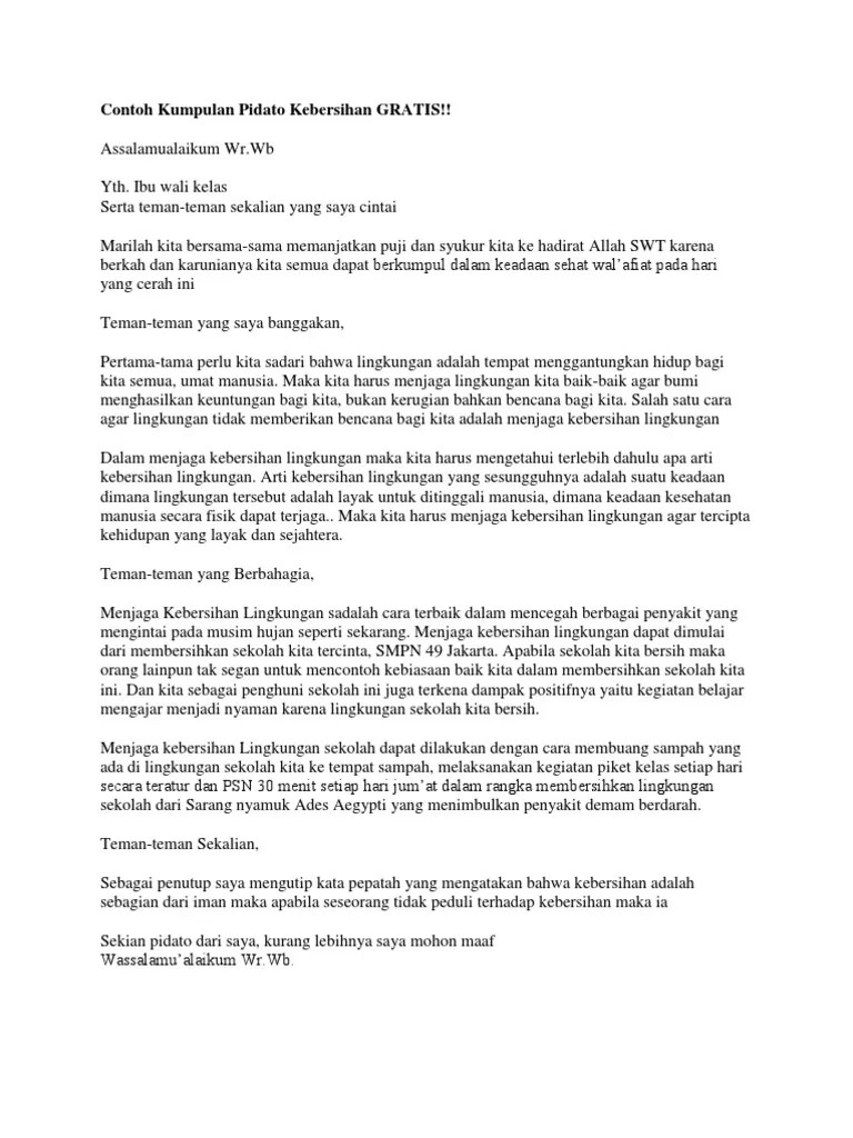 Contoh Teks Pidato Bahasa Inggris Tentang Lingkungan // Kumpulan Contoh  Terbaru