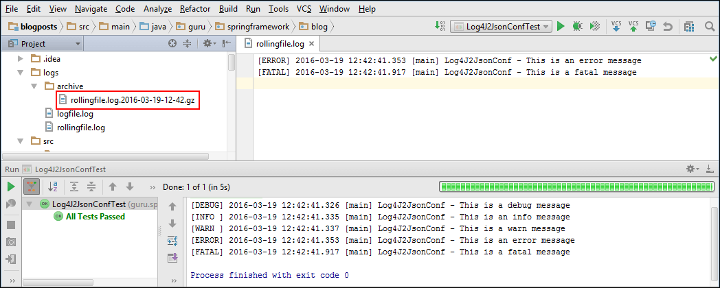 Log4J 2 YAML Output of Rolling File