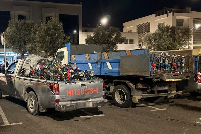 حجز أزيد من 1200 قنينة نرجيلة في أكادير