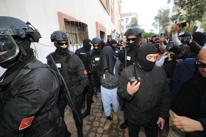 لحظة توقيف أربعة عناصر متطرفة