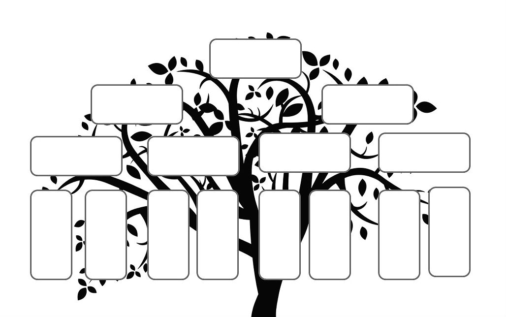 нарисовать генеалогическое древо семьи шаблон в ворде