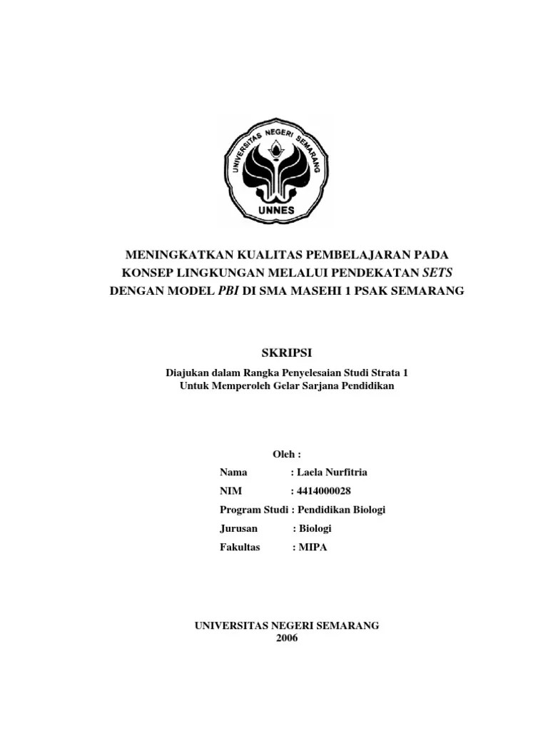 Judul Skripsi Biologi Murni – SKRIPSI