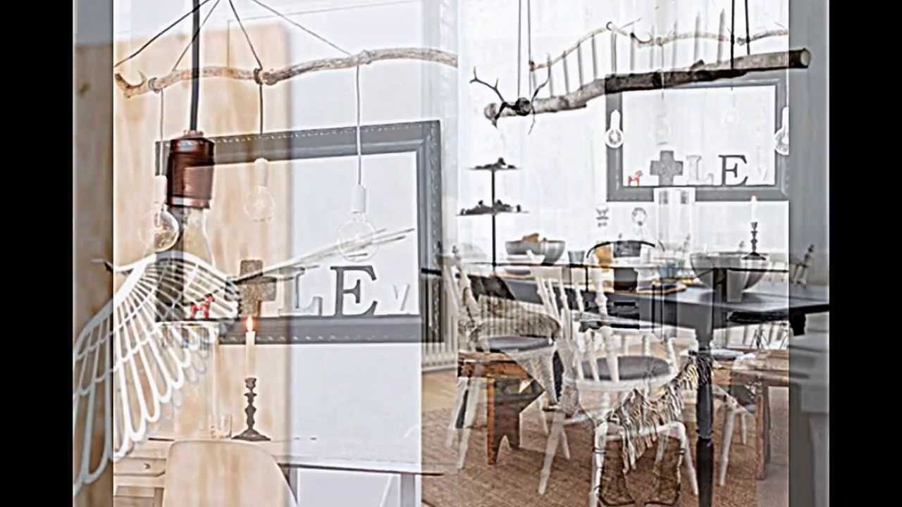 Vintage hänge kronleuchter wohnzimmer küche holz balken lampe rustikal holzlampe. Holz Lampen selber machen -- Deko mit Zweigen im Naturlook