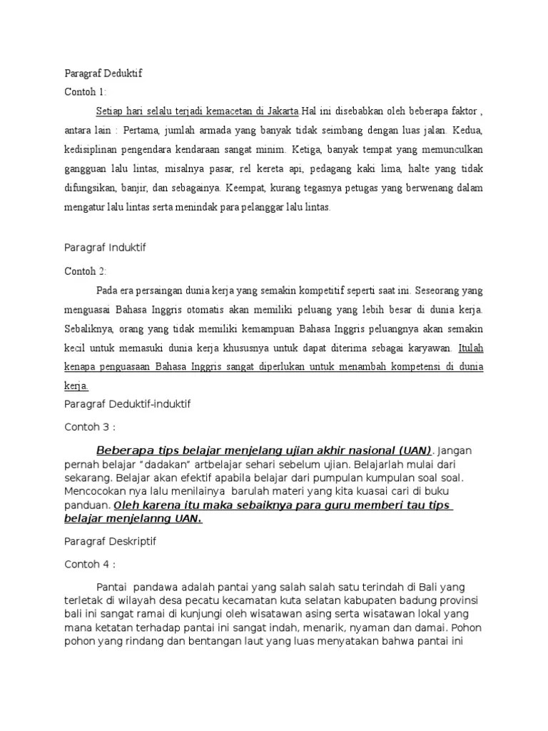 Kumpulan Soal Soal Paragraf Deduktif Dan Induktif – Beinyu.com