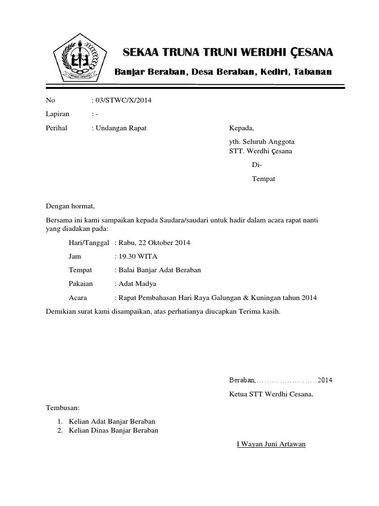 Surat Resmi Bahasa Bali - Revisi Id