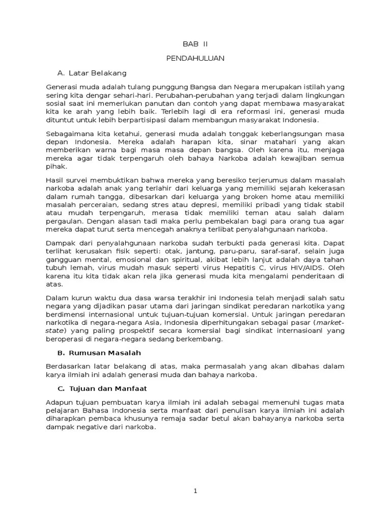 Makalah Kenakalan Narkoba - Contoh Surat