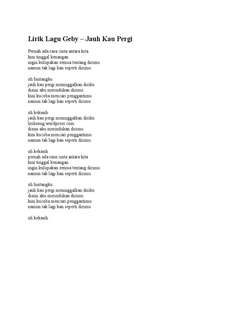 Lirik Lagu Kini Tinggal Kenangan – Dengan