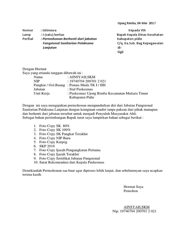 Itulah yang dapat kami bagikan terkait contoh surat pengunduran diri dari jabatan pns. Contoh Surat Pernyataan Pengunduran Diri Dari Jabatan Fungsional Download Kumpulan Gambar