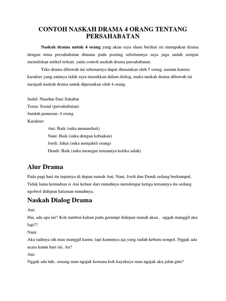Contoh Naskah Drama Yang Bagus - Contoh Surat