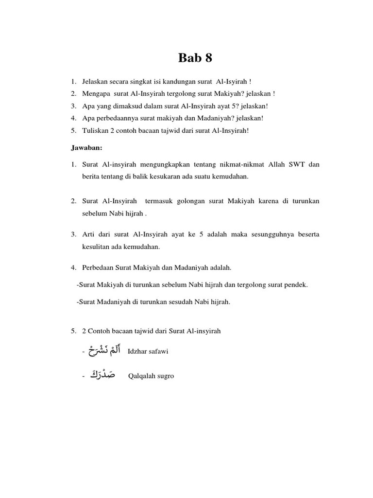 Ciri Ciri Ayat Makiyah Dan Madaniyah – Mudah