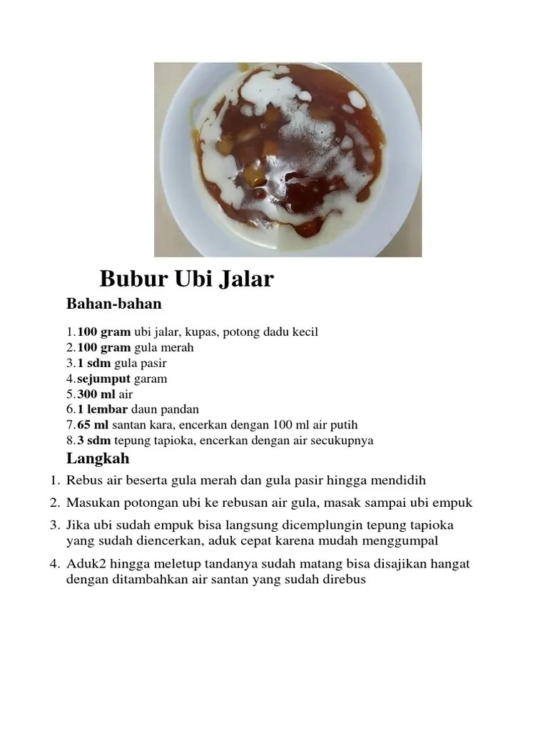 Jun 29, 2021 · ubi jalar cokelat versi anak kos resep simpel anak kos @mahasiswagabut1. Bubur Ubi Jalar Resep Bubur Ubi Enak Dan Sehat Yang Lezat