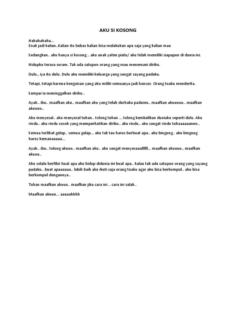 16+ Contoh Naskah Drama Monolog