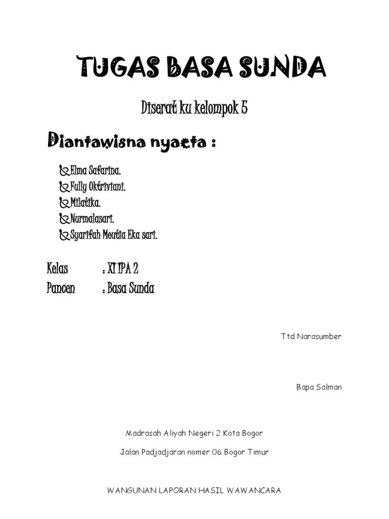 19+ Contoh Makalah Sunda