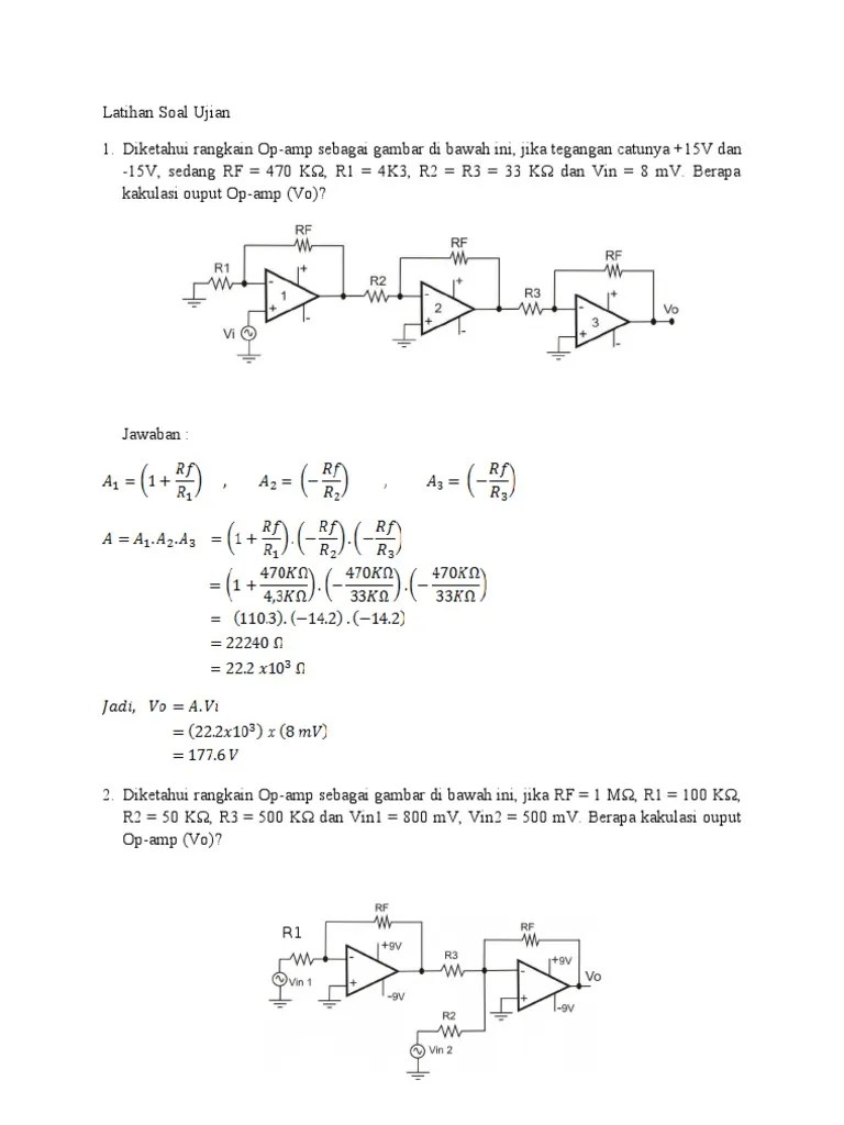 Contoh Soal Dan Jawaban Op Amp - Kumpulan Contoh Surat dan Soal Terlengkap