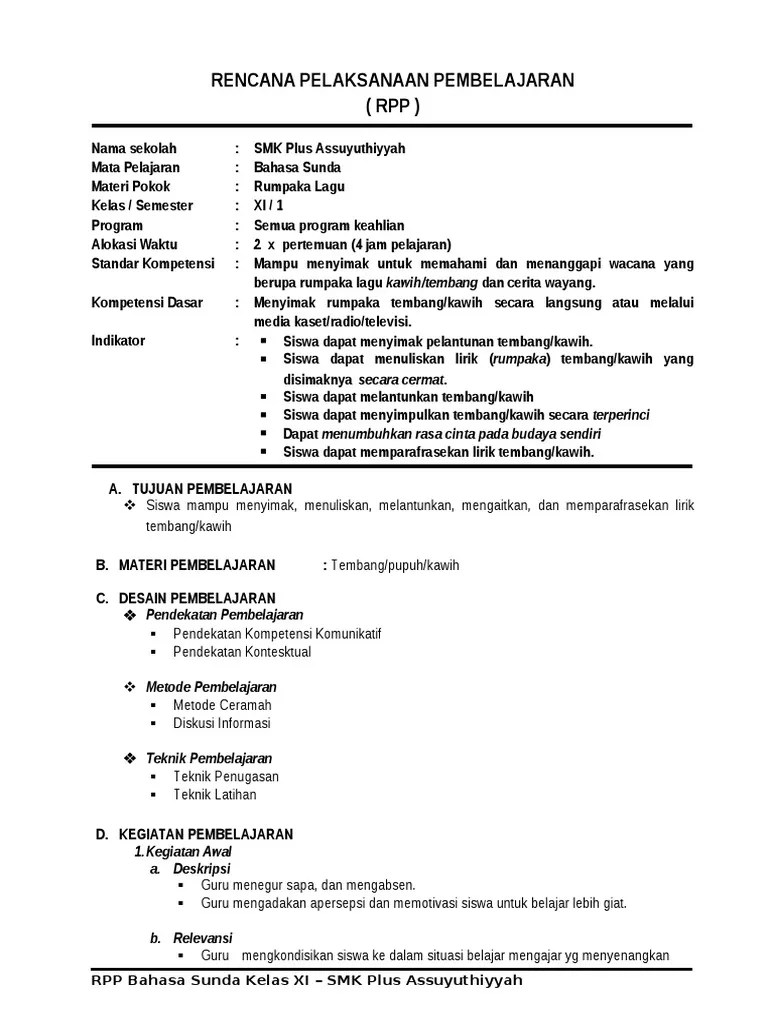 Kawih Sunda Nyaeta - Perangkat Sekolah