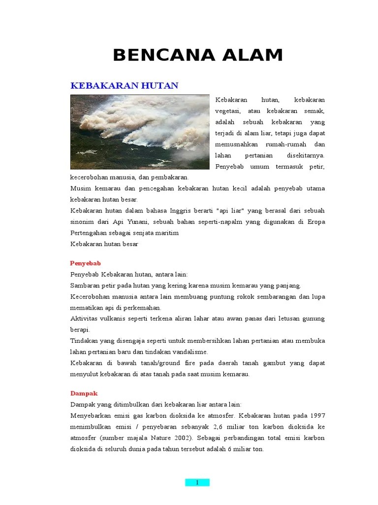 15+ Makalah Bahasa Inggris Tentang Bencana Alam