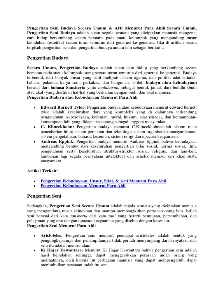 Maksud Budaya Menurut Tokoh