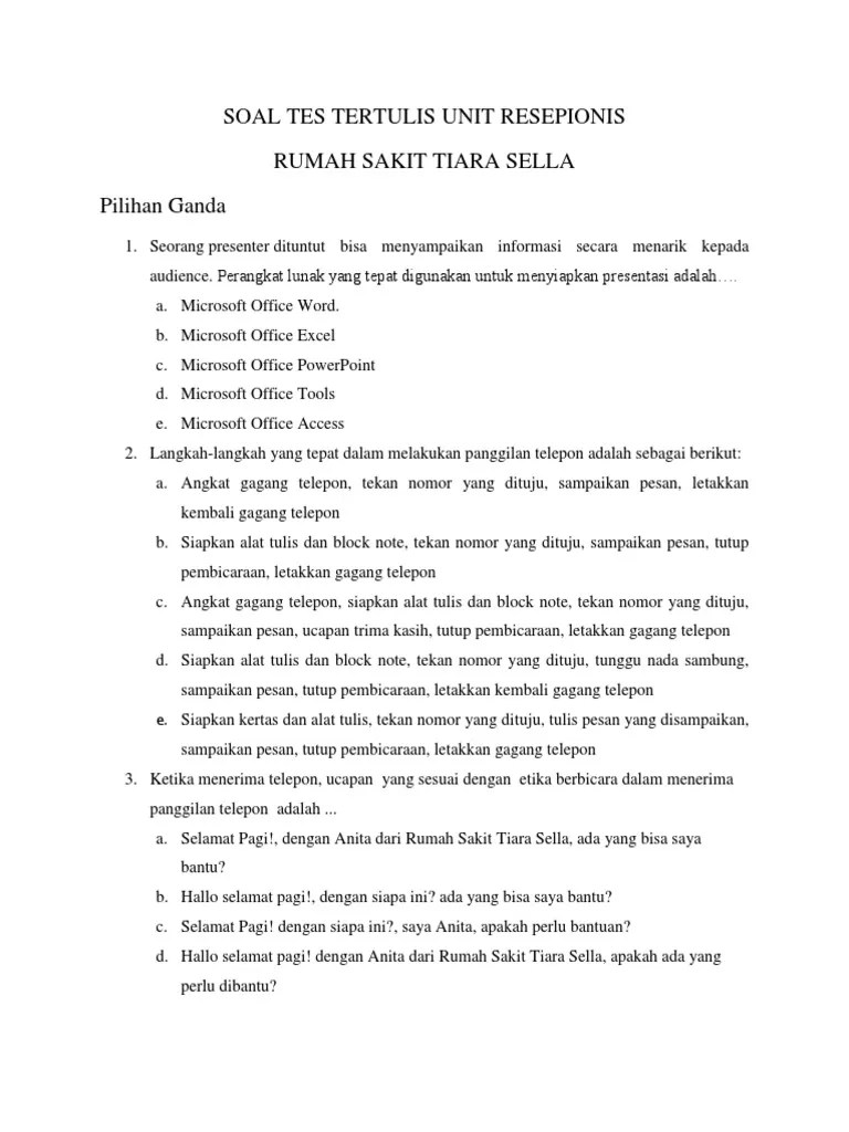 Lowongan kerja cleaning service di kelapa gading 2020. Contoh Soal Tes Cleaning Service Di Rumah Sakit Contoh Soal Tes Tertulis Cleaning Service Konsultank3 Com Agar Lebih Paham Lihat Contoh Surat Di Sini