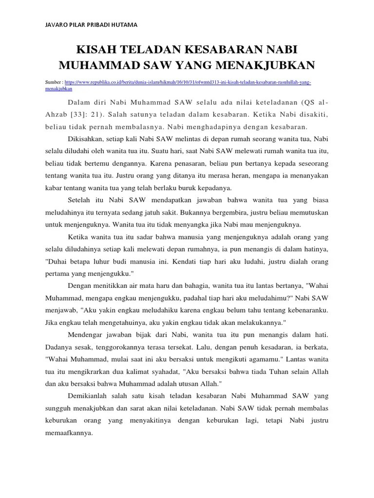 Kisah Kisah Teladan Nabi Muhammad Saw – Mudah