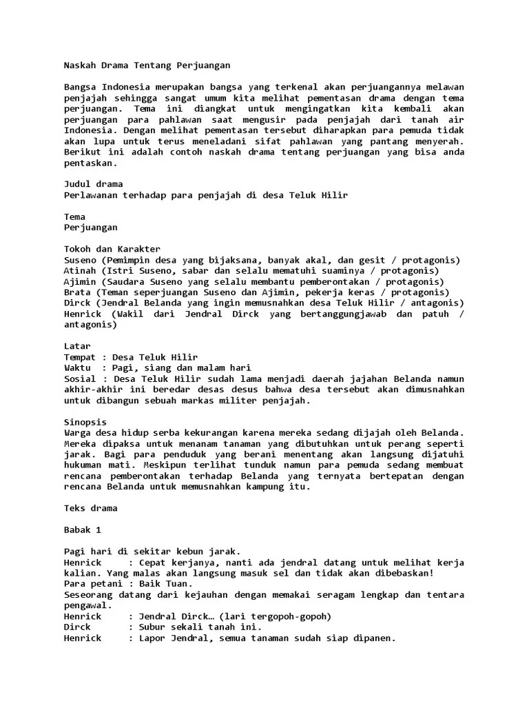 31 Contoh Naskah Teater Kontemporer