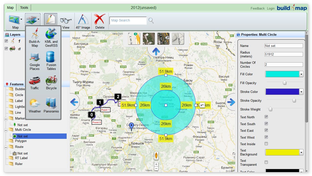 как нарисовать карту района