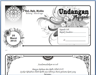 Kumpulan Undangan Aqiqah Document Download Terbaru - Informasi Masa Kini