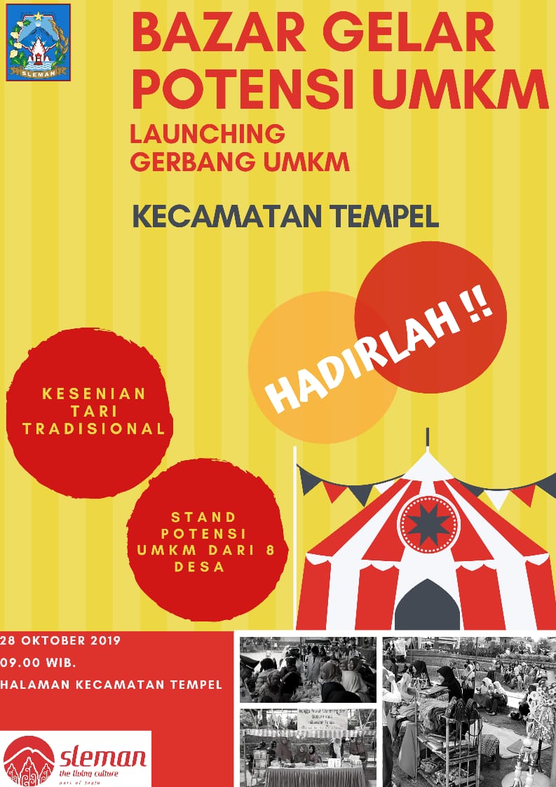 Yuk Meriahkan Bazar dan Peresmian GERBANG UMKM Kecamatan Tempel – KAPANEWON  TEMPEL