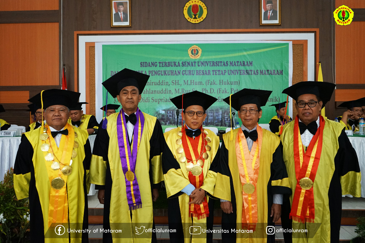Rektor Unram Ingin Guru Besar Jadi Sumber Inspirasi di Prodi dan Fakultas -  Universitas Mataram