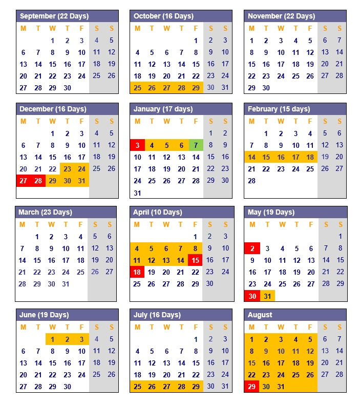 Term Dates – Notre Dame High School