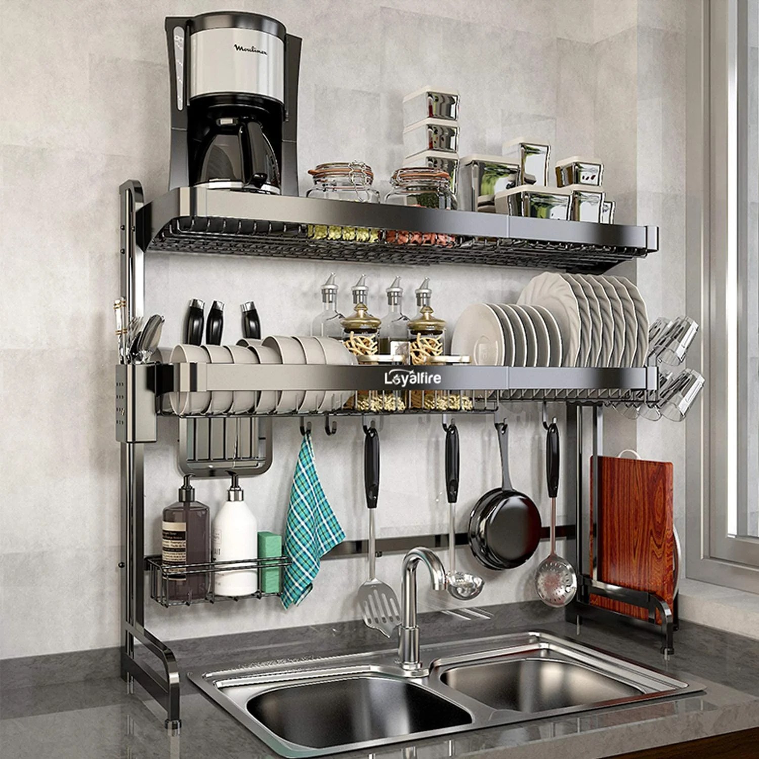 For this reason, online grocery shopping saw a ma. Over Sink Dish Drying Rack, Loyalfire 2 Tier Stainless