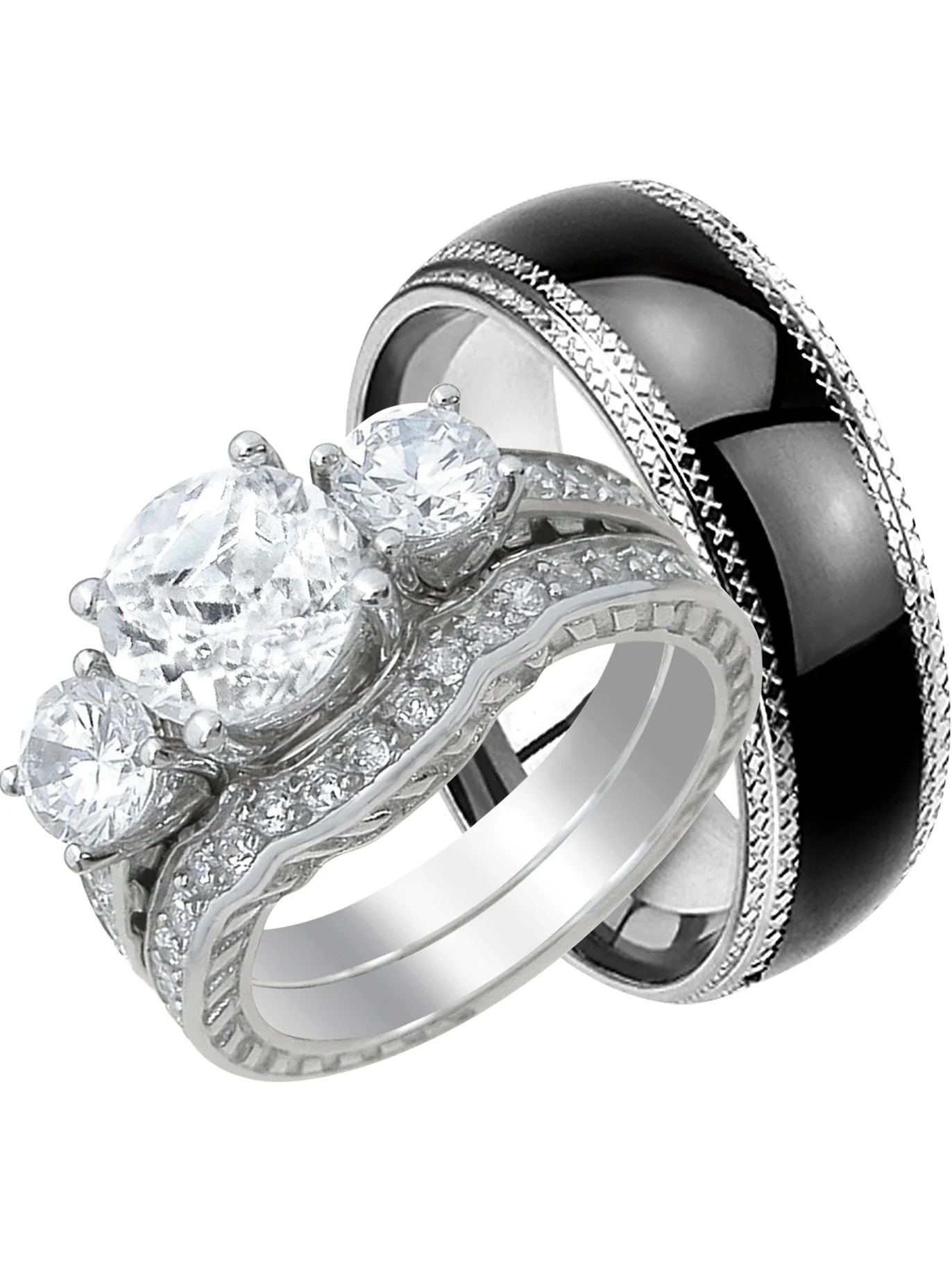 Shop for yellow gold women's wedding bands in women's wedding bands. LaRaso & Co - His and Hers Wedding Ring Set Matching