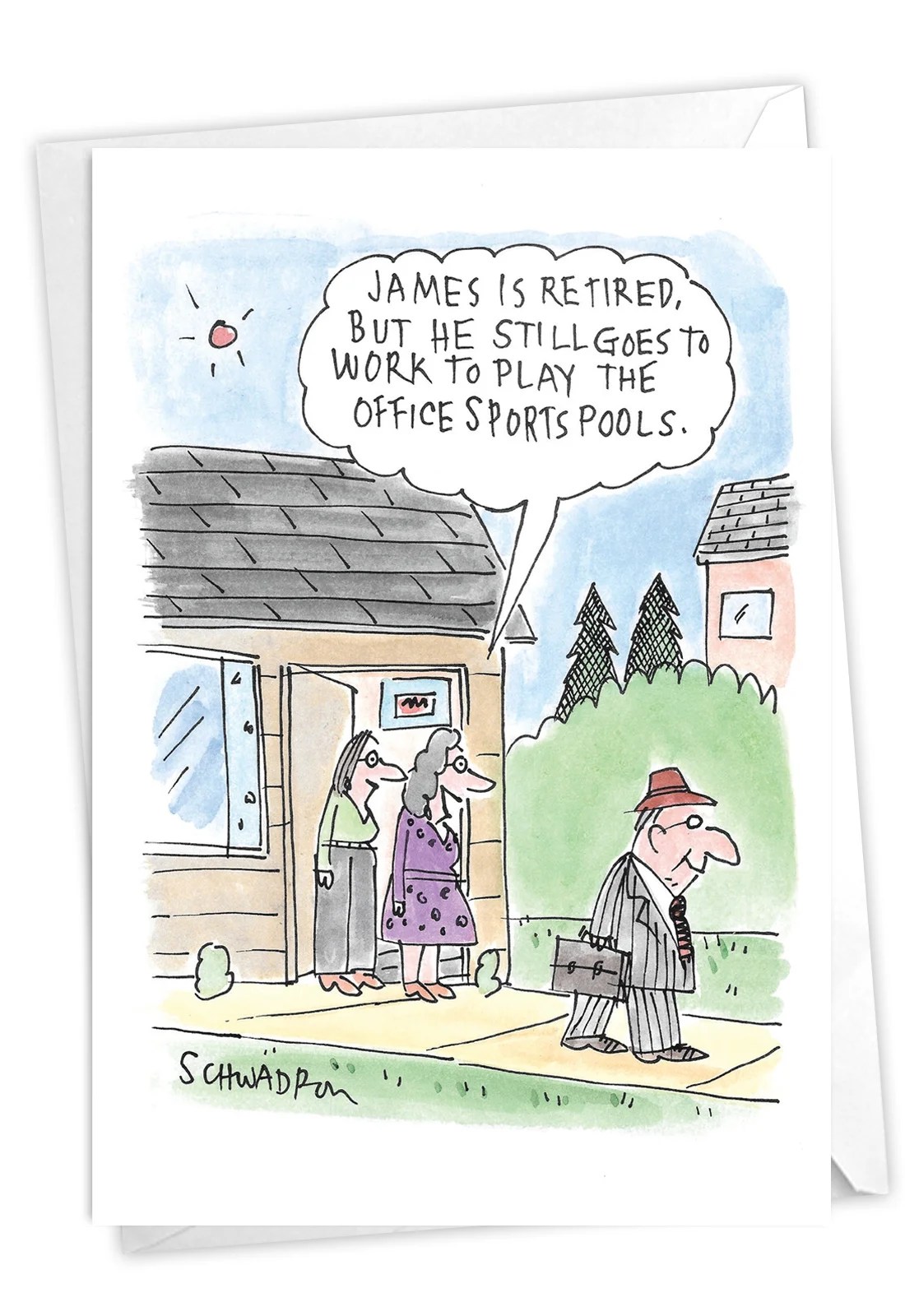 funny retirement greeting card with envelope mens husband retirement