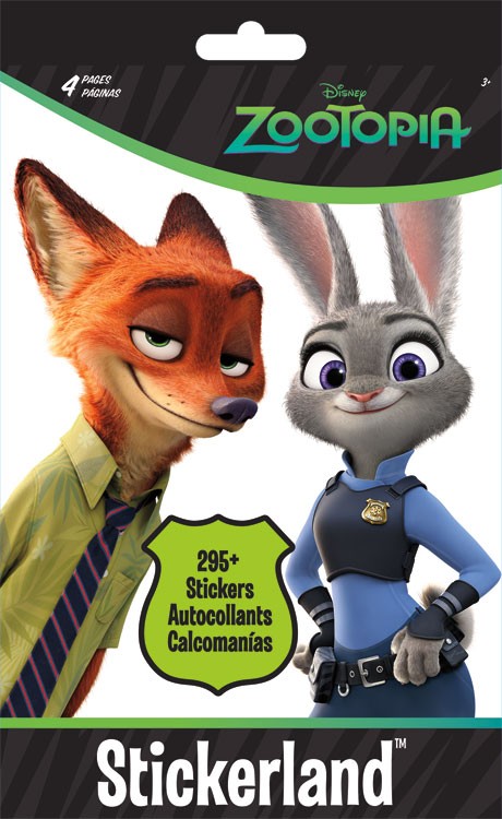 stickerland pad zootopia 4 pages toys gifts stationery new st5280 walmart com