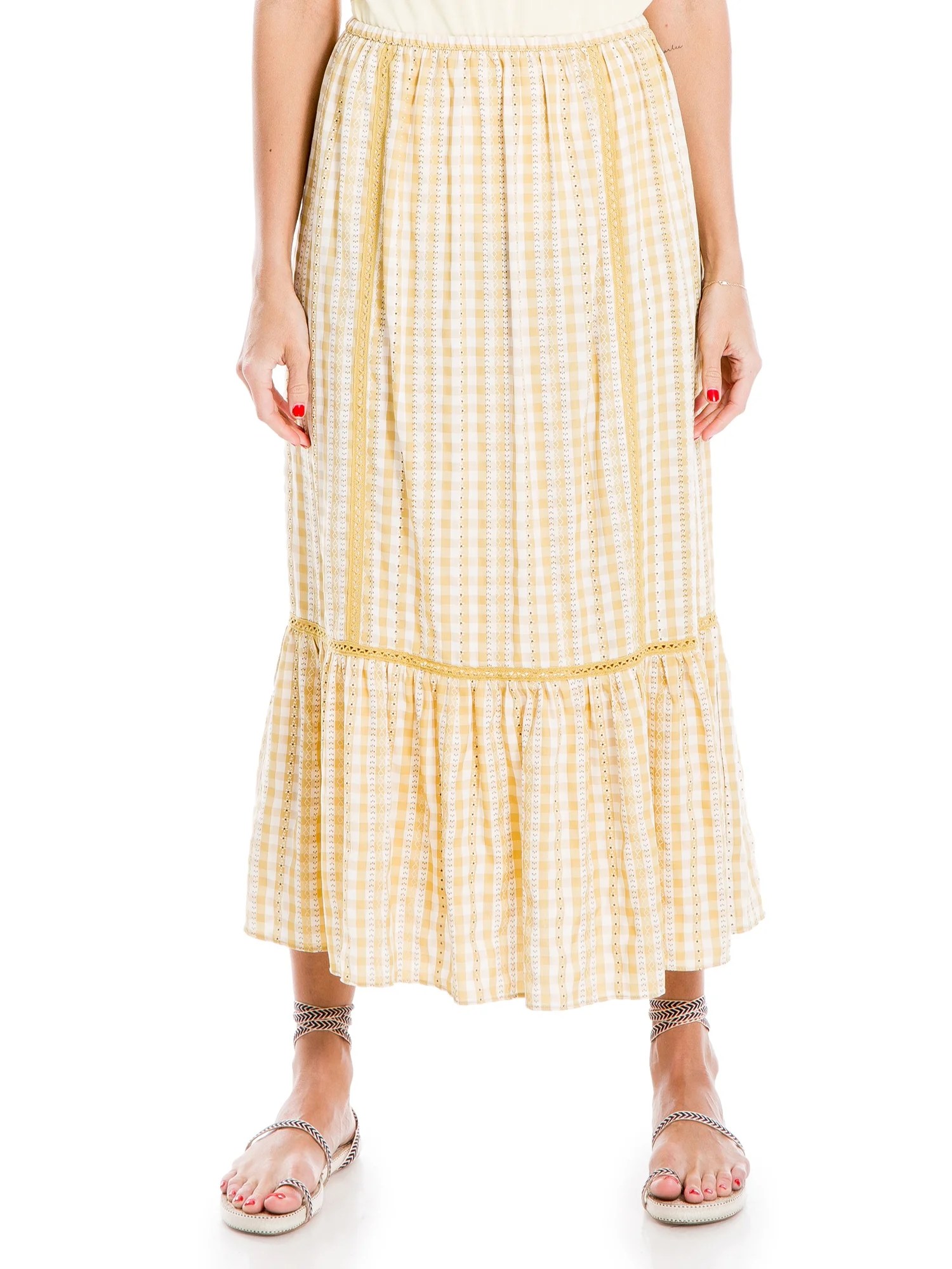 Max Studio Max Studio Women S Maxi Woven Jacquard Skirt Walmart Com Walmart Com