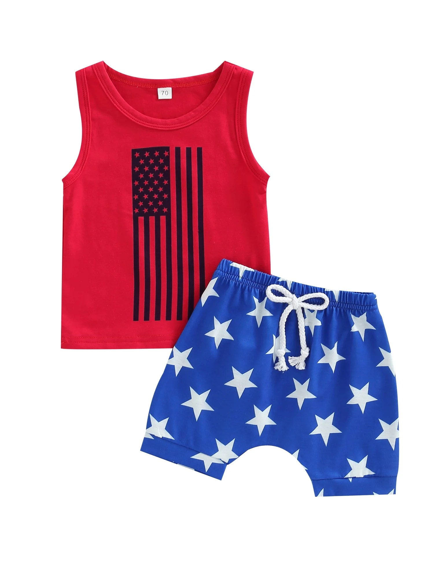 thefound baby boy 4th of july outfits american flag tank top vest stars