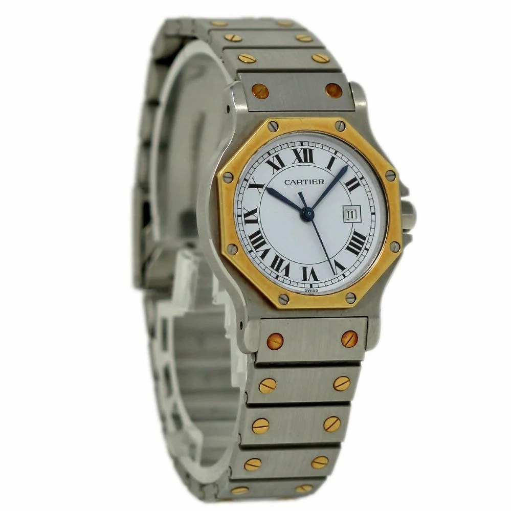 Cartier Santos Octagon 2966 Steel Women Watch Certified Pre Owned Walmart Com