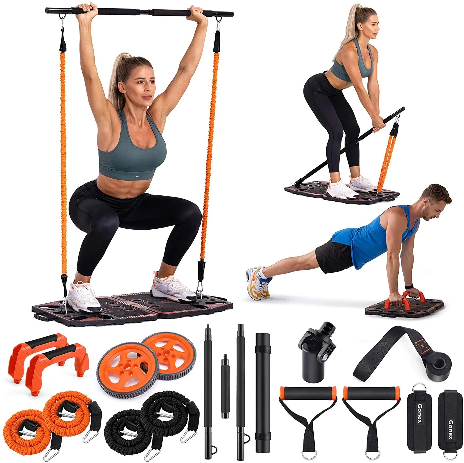 This part is commonly used for elliptical exercise equipment and is compatible with the models that are shown below. Gonex Portable Home Gym Workout Equipment With 10 Exercise Accessories Ab Roller Wheel Elastic Resistance Bands Push Up Stand Post Landmine Sleeve And More For Full Body Workouts System Walmart Com Walmart Com
