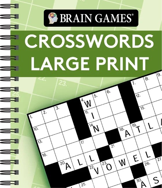 brain games large print crossword puzzles purple walmart com