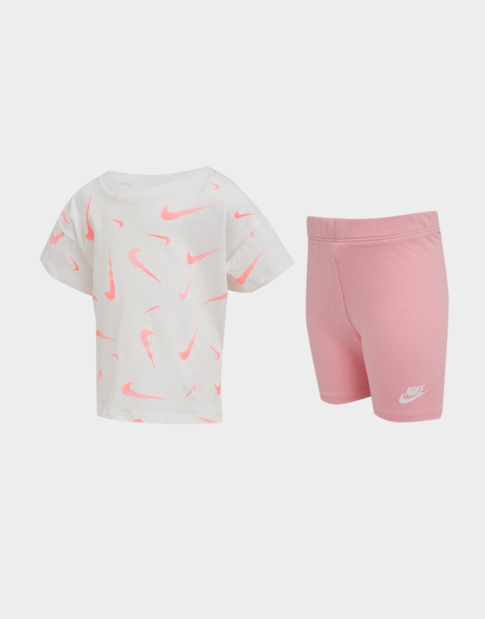 Acheter Rose Nike Ensemble T-Shirt/Short Cycliste Bébé Swoosh