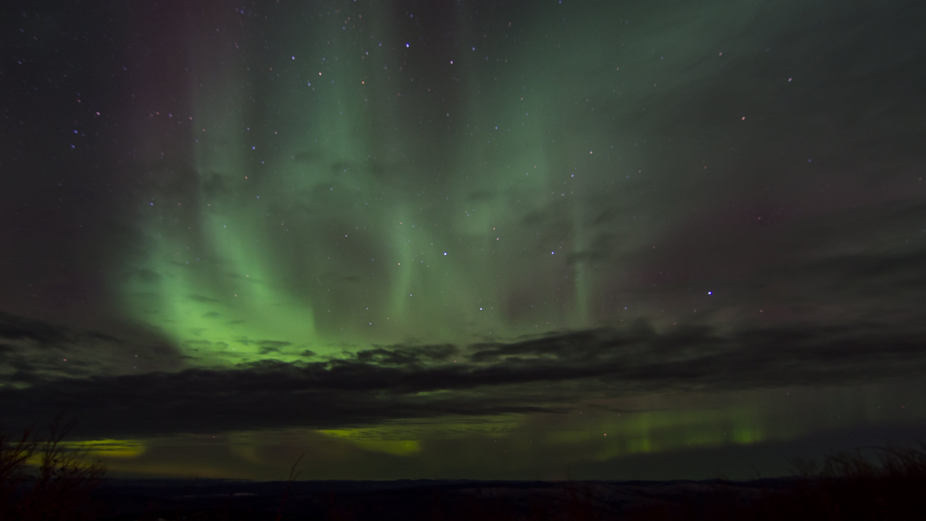 The northern lights over Murphy Dome, 01/29/14