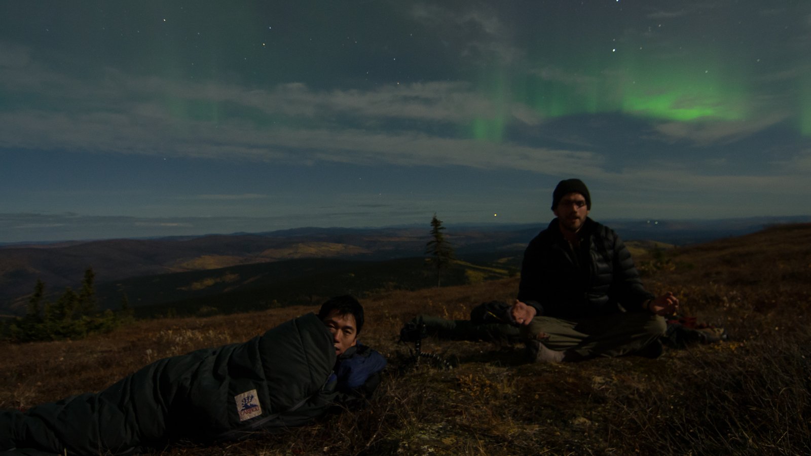 Jiake and I hanging out under the Aurora.