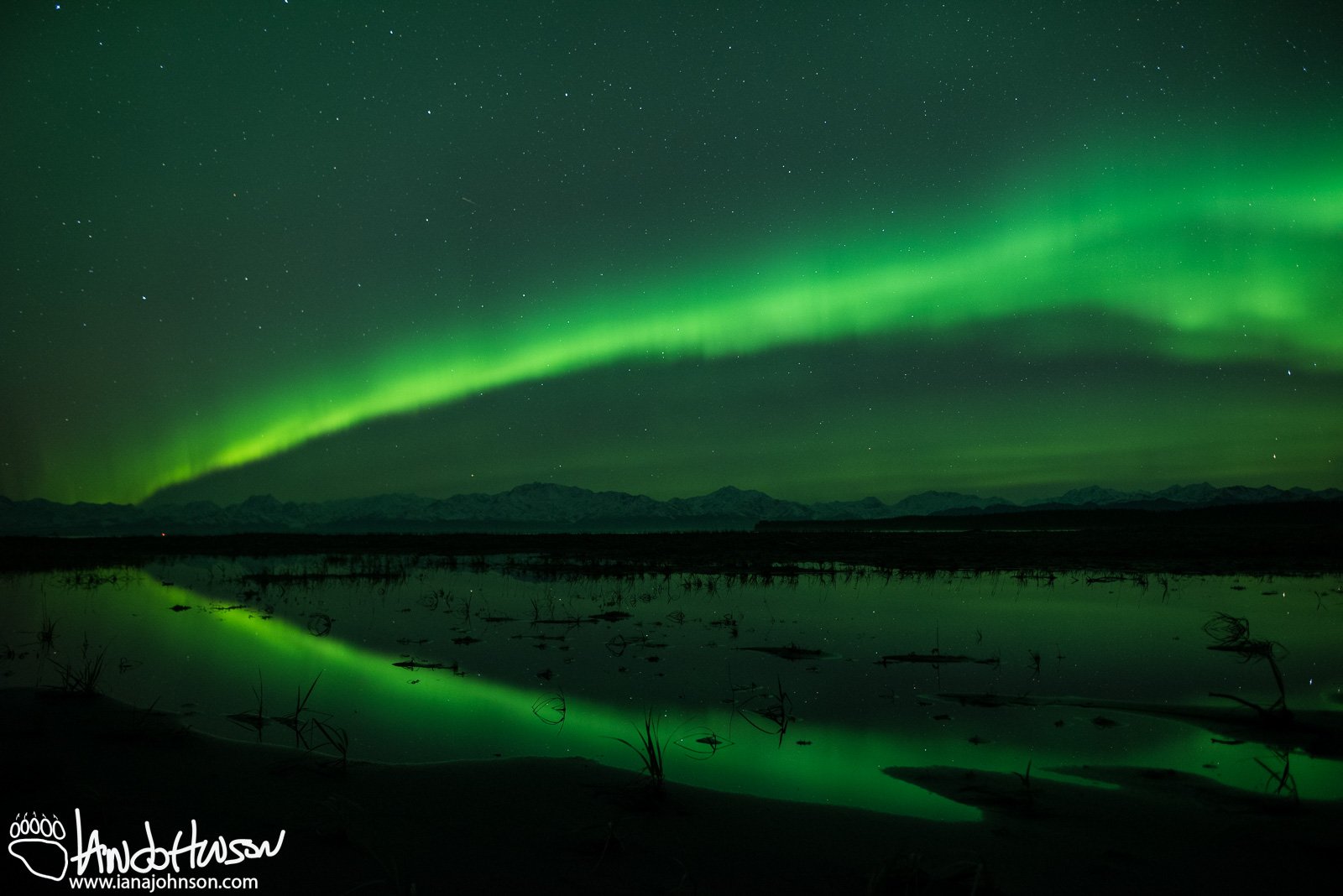 Yakutat Glacier, Aurora, Iceberg, Northern Lights, Alaska