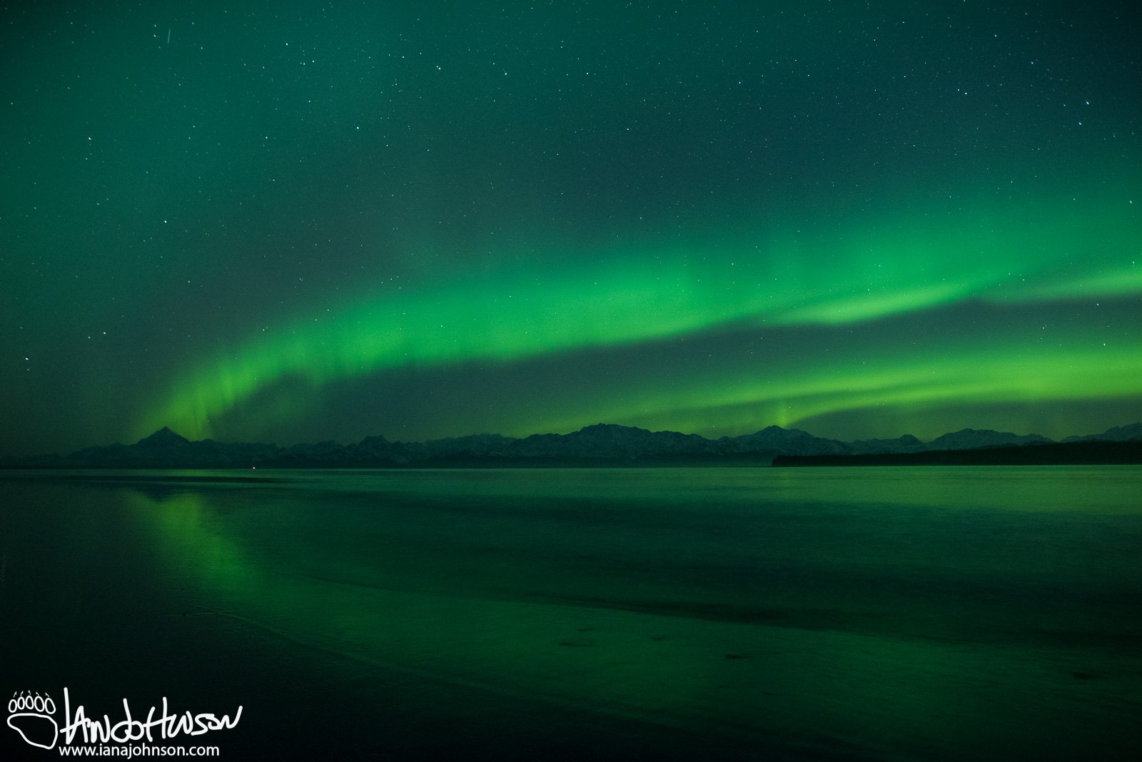 Yakutat Glacier, Aurora, Iceberg, Northern Lights, Alaska