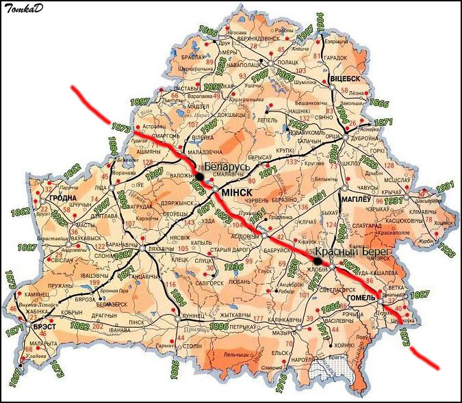 Карта автодорог беларуси с расстояниями